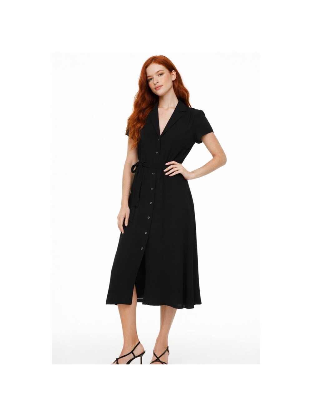Wilfred Black Midi Shirt Dress